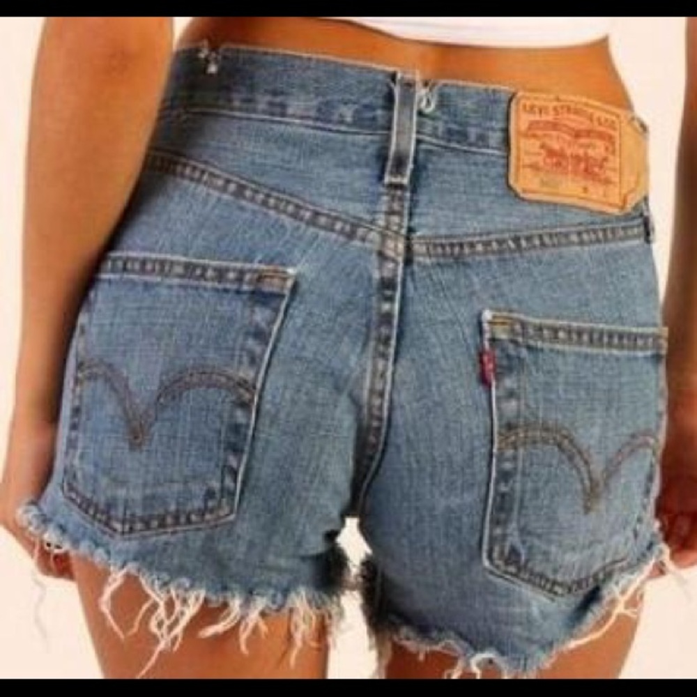 Levi’s cut off high waisted shorts